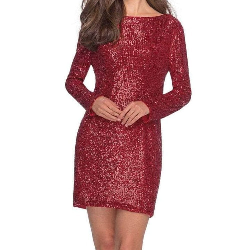 NWT La Femme 28194 Prom Dress Red Size 10
